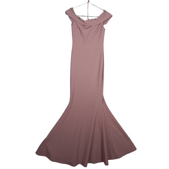 Windsor Party Dress Size Small Dusty Rose Maxi Off Shoulders - Picture 3 of 10